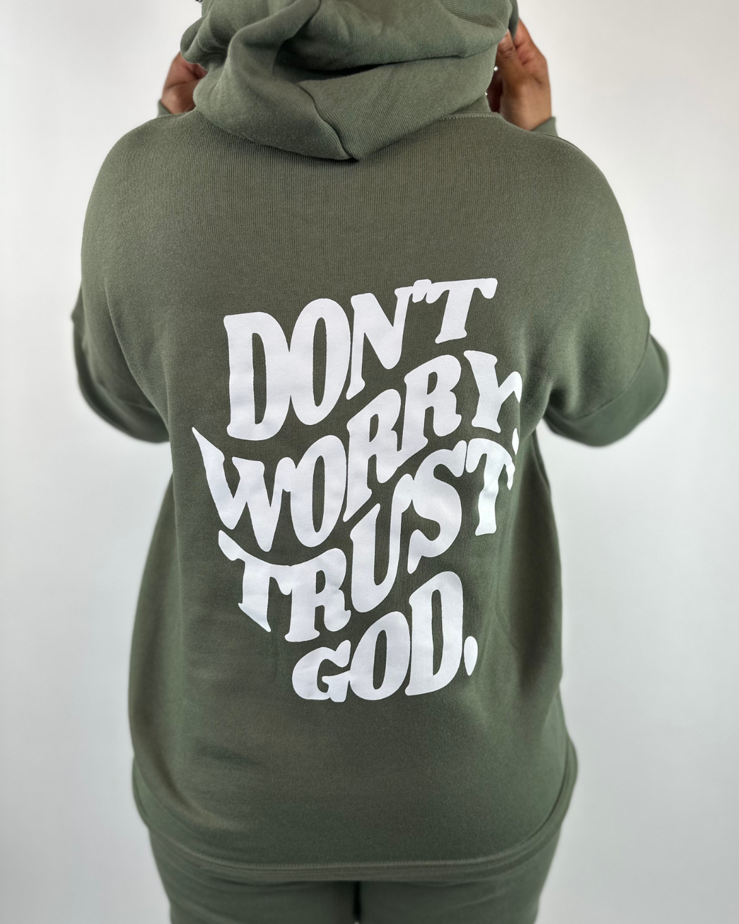 Don't Worry - Olive Sweat Suit / Shorts