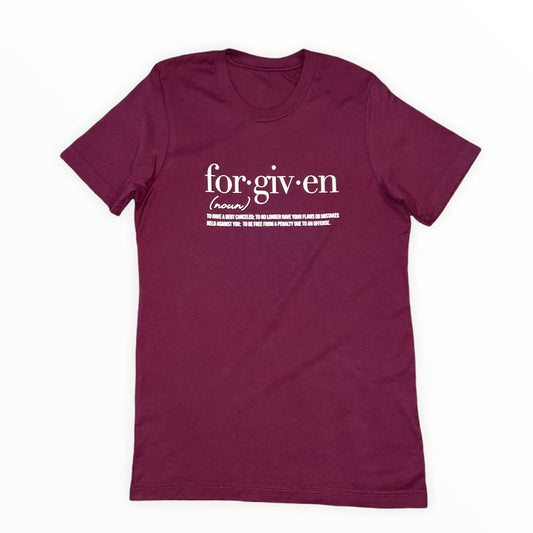 Truly Forgiven - Maroon Tee