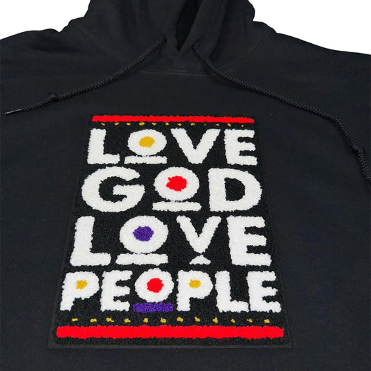 Vintage Love God - Patch Hoodie