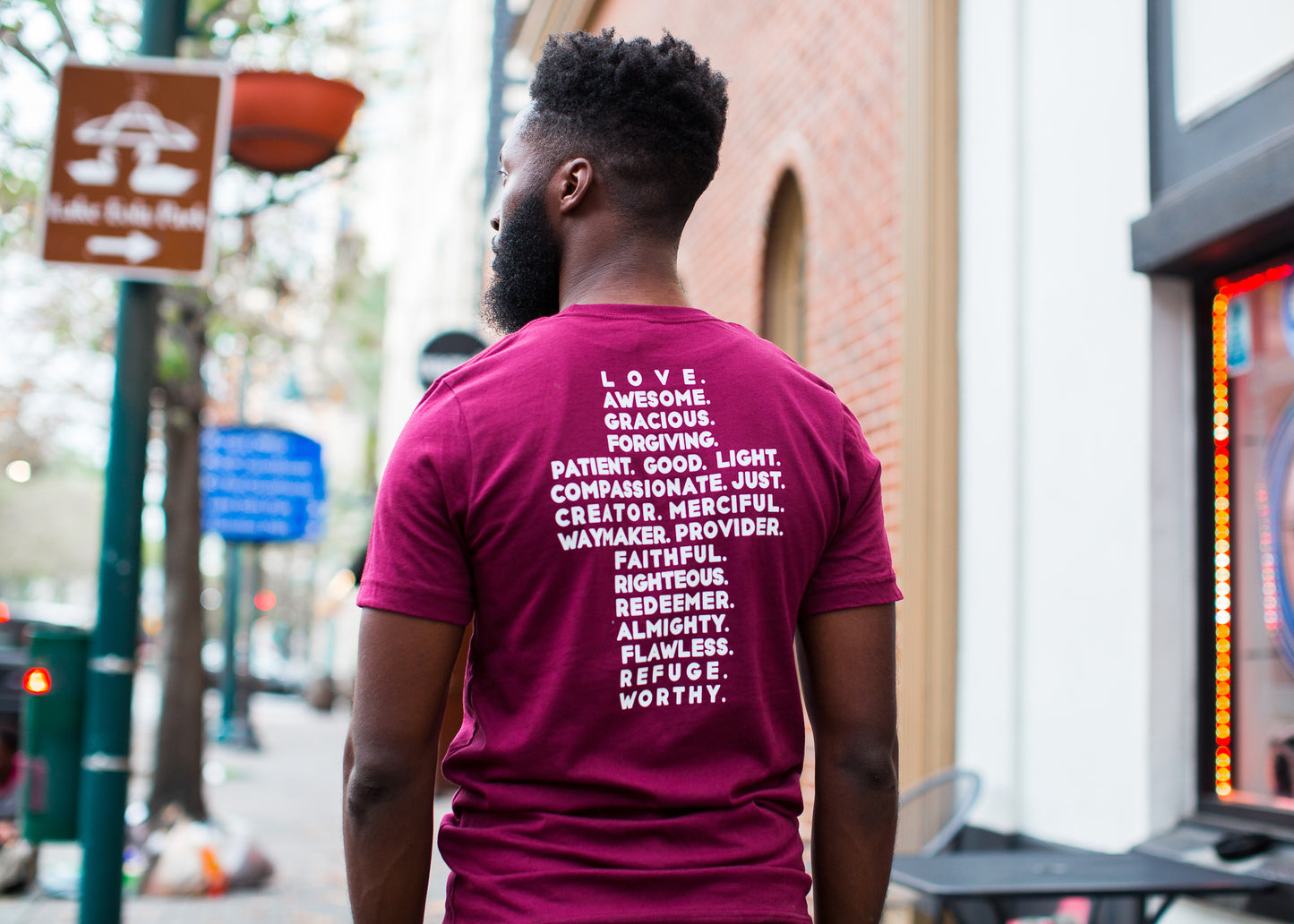 God Is... - Maroon Tee