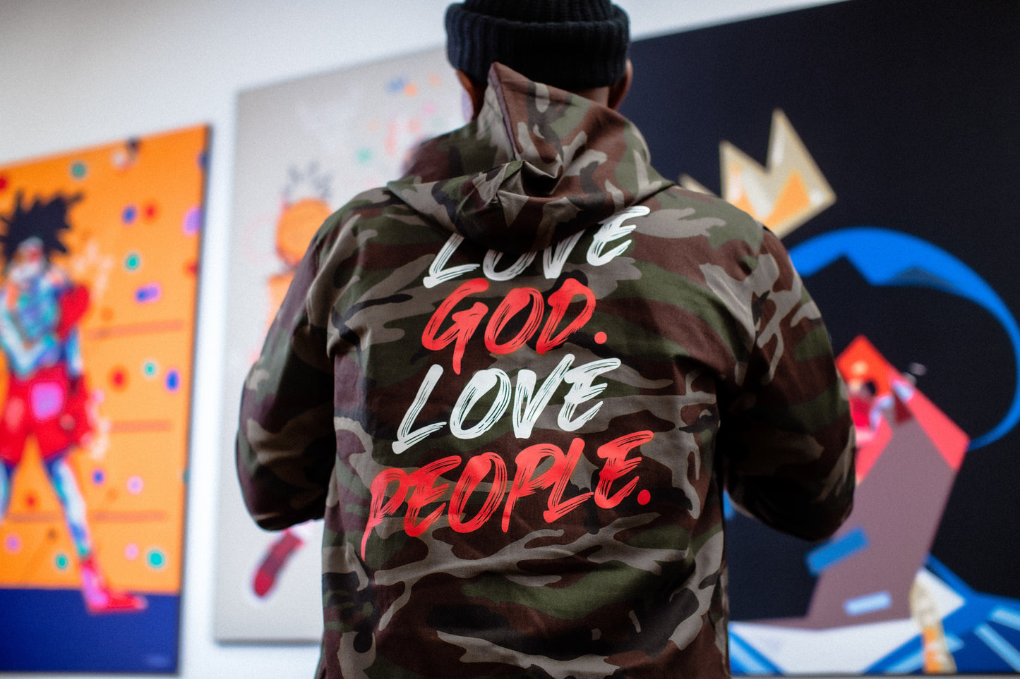Camo "Hoodie" Canvas Jacket - Unisex/Mens