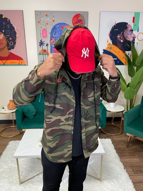 Camo "Hoodie" Canvas Jacket - Unisex/Mens